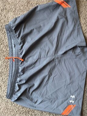 Under Armour Light Gray Mesh Shorts with Black Dotted Pattern